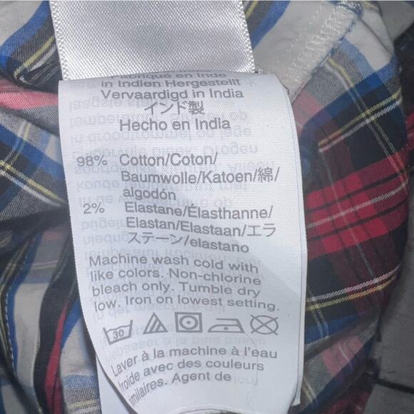 J. Crew Women's Tartan Plaid Button Up Shirt with Ruffle Collar Size XS - Picture 5 of 9